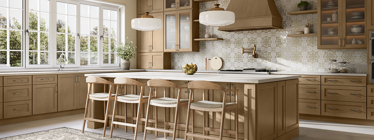 Soft Taupe Kitchen Cabinets