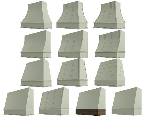 Image: Timeless Sage Wood Range Hoods Ready to Assemble Kitchen Cabinets