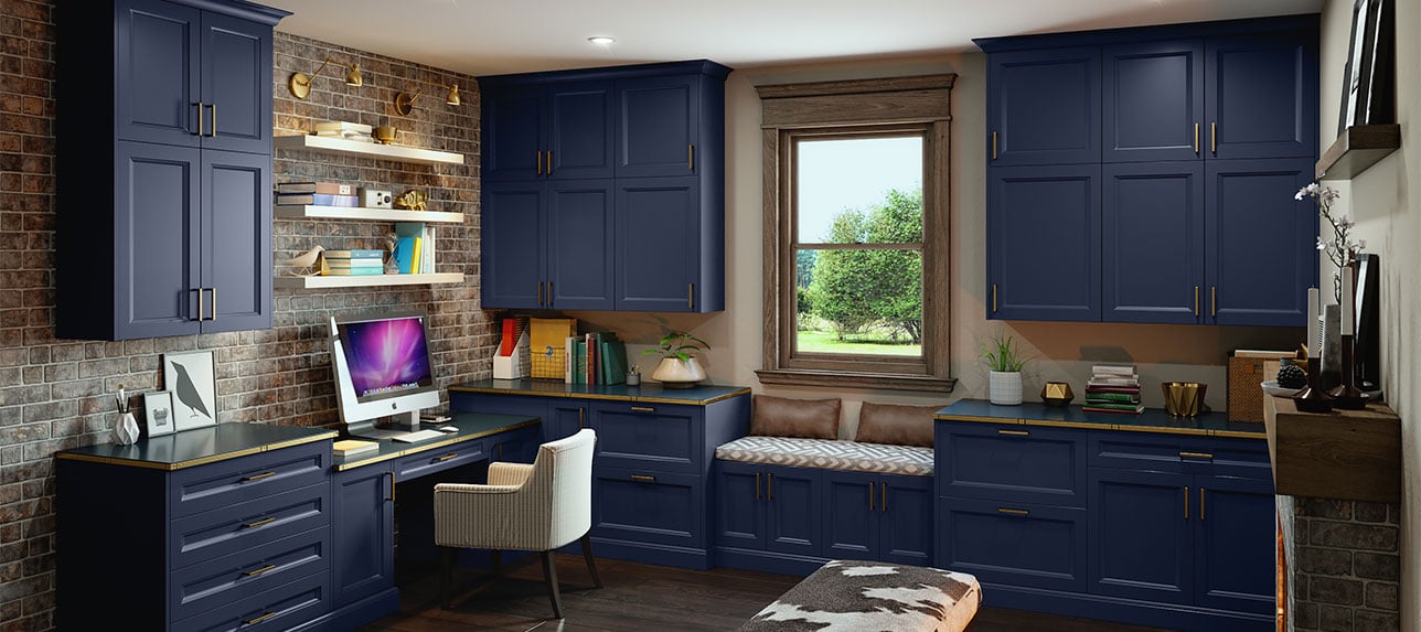 Valencia Navy Kitchen Cabinets