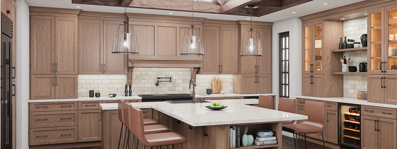 Warm Toffee Kitchen Cabinets
