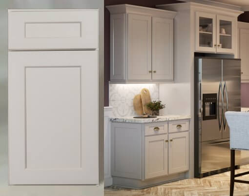 Feather Gray Modern Shaker Design, Trending Soft Gray Color!