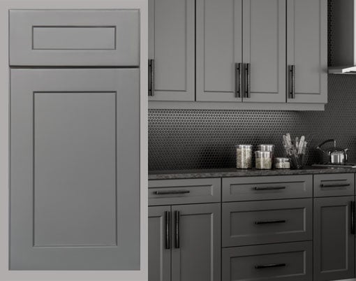 Dark Gray Shaker Kitchen Cabinets