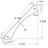 COV - Feather Gray - Cove Crown Moulding - 96"W x 3-5/8"H x 3-1/2"D