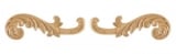 Deco Leaves 10 1/2Wx3 1/4H (Sold in Pairs) Espresso Shaker
