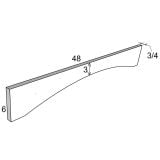 VASH48 - Moonlit Mist - Shaker Valance - 48"W x 6"H x 3/4"D