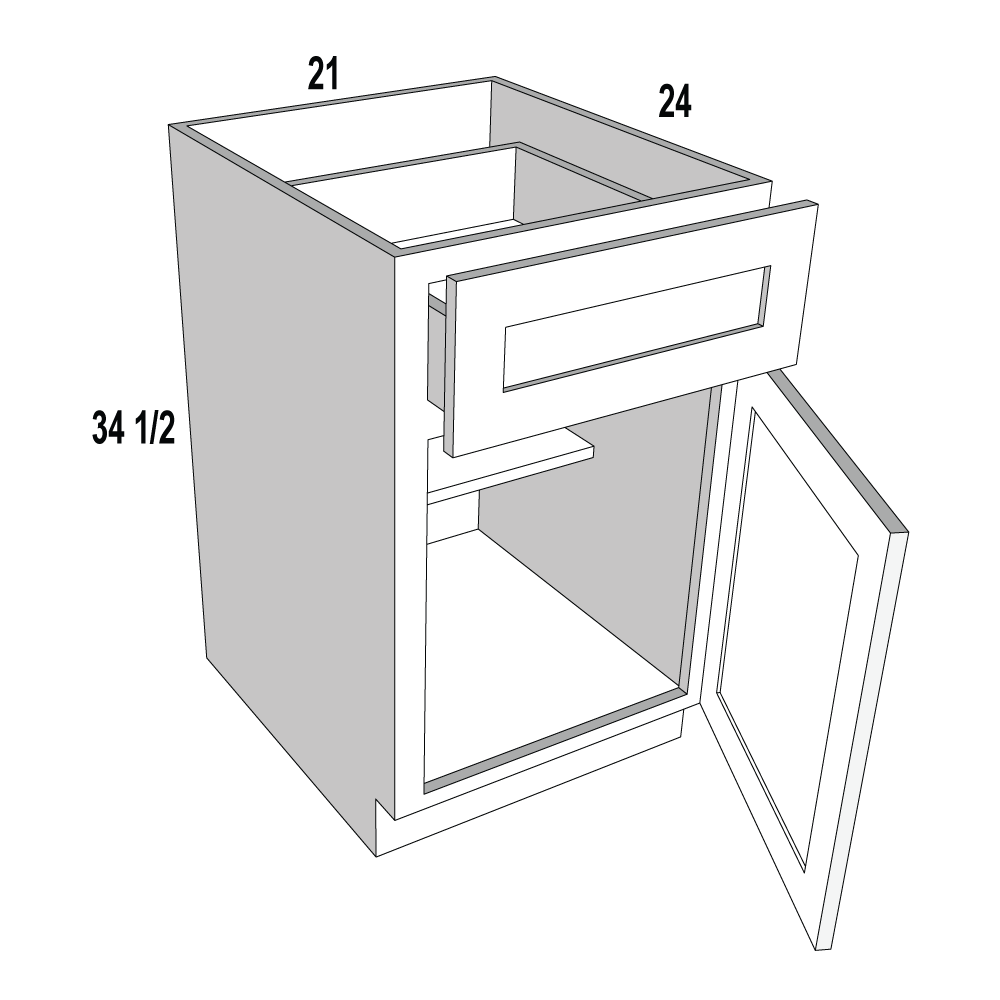 Espresso Shaker Base 21x34 1/2x24 RTA Kitchen Depot