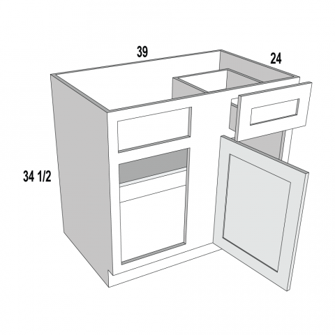 BBC39 - Blanco Modern - Base Blind Corner 39" - 39"W x 34 1/2"H x 24"D