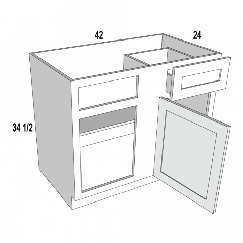 BBC42 - Caspian Shaker - Base Blind Corner 42" - 42"W x 34 1/2"H x 24"D