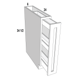 Spice Rack Pullout 6Wx34 1/2Hx24D Espresso Shaker