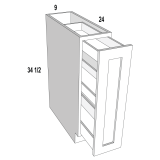 Spice Rack Pullout 9Wx34 1/2Hx24D Espresso Shaker