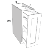 Spice Rack Pullout 12Wx34 1/2Hx24D Espresso Shaker