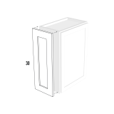 D1230 - Espresso Shaker - Decorator Matching Dummy Door for Tall Cabinet - 12"W x 30"H x ¾"D