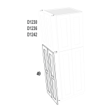 Lower Single Door for 24" Pantry Espresso Shaker