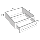 FD24 - Chocolate Merlot - Knee Drawer - 24"W x 7-1/2"H x 21"D