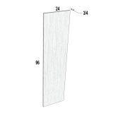 FP2496 - Chocolate Merlot - Four Edge Finished Skin Panel - 24"W x 96"H x 3/4"D