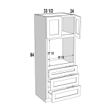 Oven Cabinet 31.5Wx84Hx24D Espresso Shaker