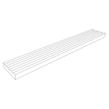 Fluted Filler 5Wx96H Espresso Shaker