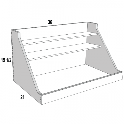 Pot and Pan Rollout for 36 Wide Base Caspian Shaker