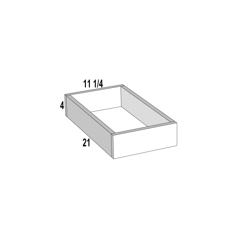ROT15 - Alabaster Cream - Rollout Tray for 15" Wide Base - 11-1/4"W x 21"H x 4"D