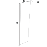 Fridge Panel 27Wx96Hx3W Espresso Shaker