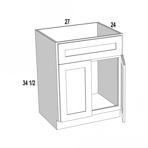 Sink Base 27Wx34 1/2H x24D Verona White