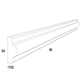 SBIM8 - Cinnamon Spice - Single Bead Molding Insert - 3/4"W x 11/32"W x 96"L