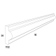 SBIM8 - Cinnamon Spice - Single Bead Molding Insert - 3/4"W x 11/32"W x 96"L