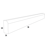SM8 - Chocolate Merlot - Scribe Molding - 3/4"W x 1/4"H x 96"L