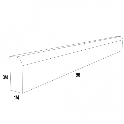 SM8 - Cinnamon Spice - Scribe Molding - 3/4"W x 1/4"H x 96"L