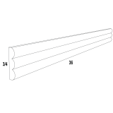 TBIM8 - Cinnamon Spice - Triple Bead Insert Molding - 3/4"W x 1/4"H x 96"L