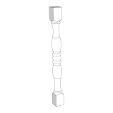TP3-1 - Cinnamon Spice - Turn Post - 3"W x 3"H x 34-1/2"L