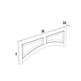 VAL3612 - Espresso Shaker - Shaker Raised Panel Door Valance 36WX12HX3/4D