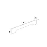 VAL36 - Espresso Shaker - Arched Valance 36WX5HX3/4D