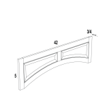 VAL4212 - Espresso Shaker - Shaker Raised Panel Door Valance 42WX12HX3/4D