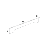 VAL42 - Espresso Shaker - Arched Valance 42WX5HX3/4D