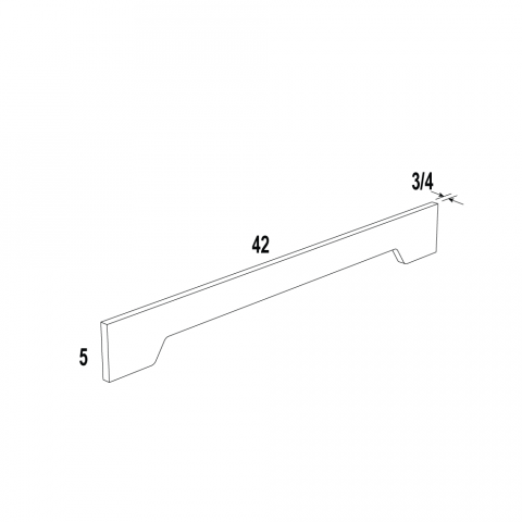 VAL42 - Blanco Modern - Arched Valance 42WX5HX3/4D