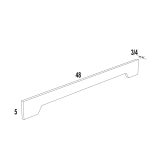 VAL48 - Espresso Shaker - Arched Valance 48WX5HX3/4D