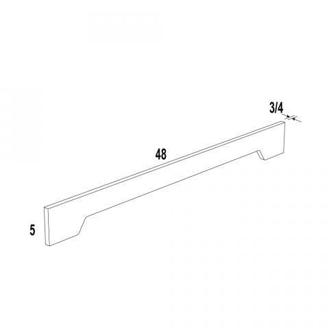 VAL48 - Verona White - Arched Valance 48WX5HX3/4D