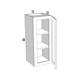 W1230 - Moonlit Mist - Single Door Wall Cabinet - 12"W x 30"H x 12"D - 1D-2S