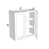 W2730 - Moonlit Mist - Double Door Wall Cabinet - 27"W x 30"H x 12"D -2D-2S