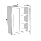 W2736 - Moonlit Mist - Double Door Wall Cabinet - 27"W x 36"H x 12"D -2D-2S