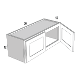 W3012 - Moonlit Mist - Wall Bridge Cabinet - 30"W x 12"H x 12"D - 2D