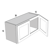 W3015 - Moonlit Mist - Bridge Cabinet - 30"W x 15"H x 12"D -2D