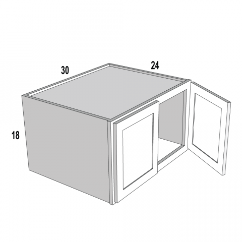 W301824 - Caspian Shaker - Wall Bridge 30Wx18Hx24D