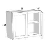 W3024 - Moonlit Mist - Wall Bridge Cabinet - 30"W x 24"H x 12"D -2D-1S