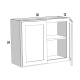 W3024 - Alabaster Cream - Wall Bridge Cabinet - 30"W x 24"H x 12"D -2D-1S