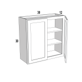 W3030 - Moonlit Mist - Double Door Wall Cabinet - 30"W x 30"H x 12"D -2D-2S