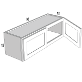 W3612 - Moonlit Mist - Bridge Cabinet - 36"W x 12"H x 12"D -2D