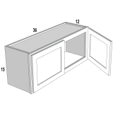 W3615 - Moonlit Mist - Bridge Cabinet - 36"W x 15"H x 12"D -2D