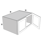 Wall Bridge 36Wx18Hx24D Espresso Shaker